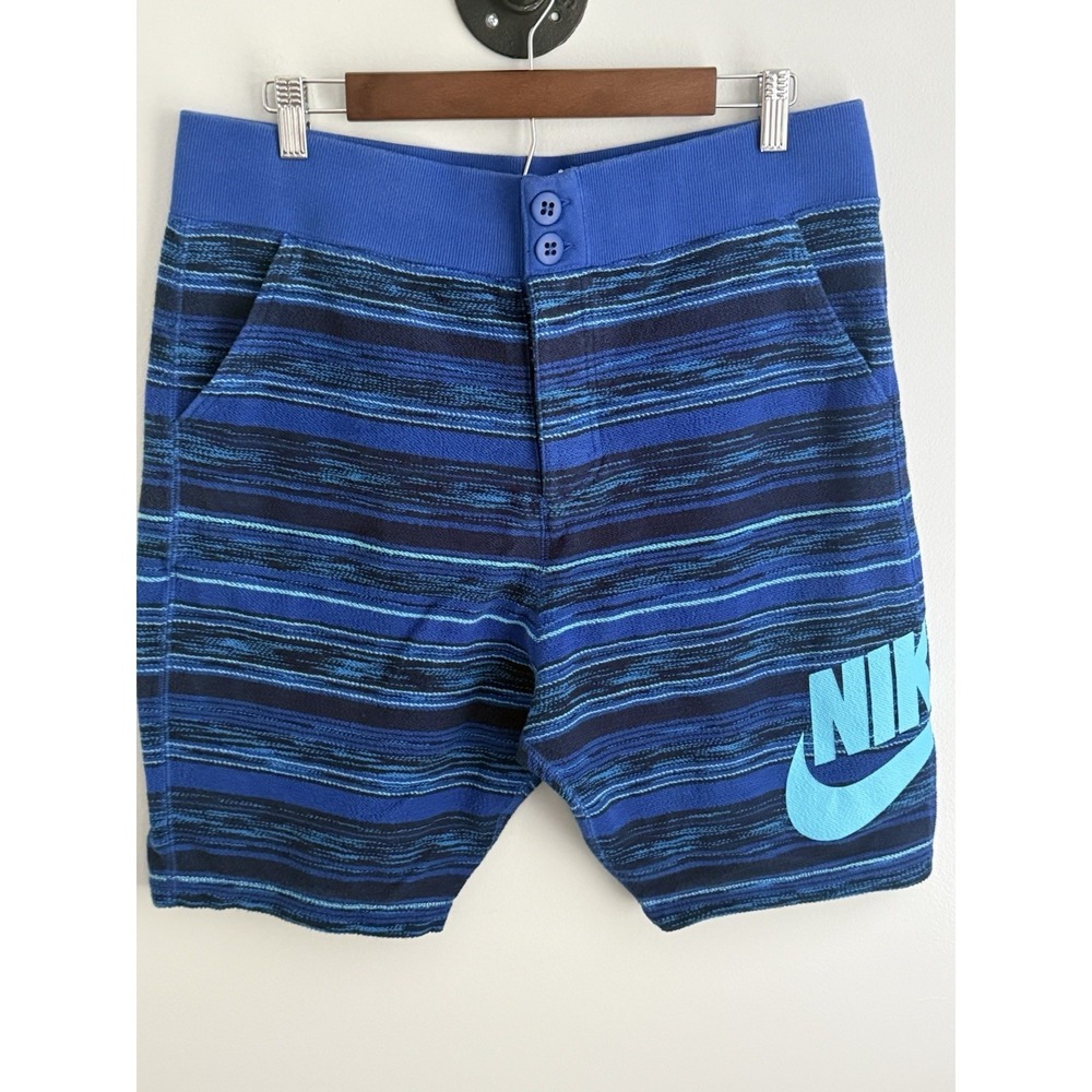 Nike FC Squad Knit Sweat French Terry Shorts Men's Size Large Striped Knit